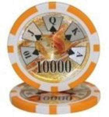Image de Jetons de poker Benjamin Franklin 14gr /10 000$ (rouleau de 25 pièces)