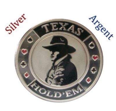 Silver Texas Hold'em card guard