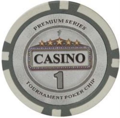 Casino poker chip, 1 dollar, 14 g