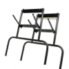 Close-up of black folding metal legs for Supreme dealer poker table