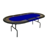 Supreme dealer 84-inch poker table with blue felt top
