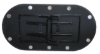 Underside of Legacy 84-inch poker table showing folding legs