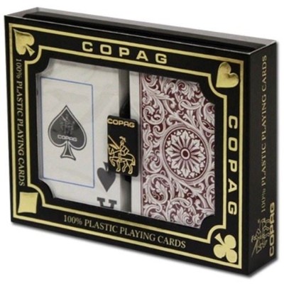 Copag Bridge duopack box green and burgundy decks jumbo index