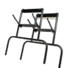 Close-up of black folding metal legs for Supreme poker table