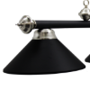 Image sur Lampe de billard en métal - Noir Mat et inox