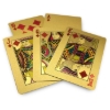 Golden plated playing cards fanned out