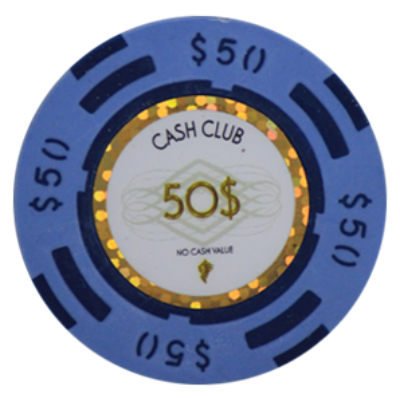 Roll of 25 Cash Club 14g $50 poker chips