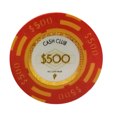 Roll of 25 Cash Club $500 poker chips