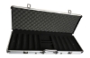 Open aluminum poker chip case, 500-chip capacity