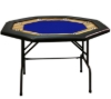 Octagonal poker table with blue felt top