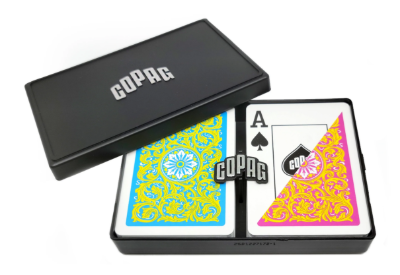 Copag Neoteric poker duopack open case with blue and pink decks