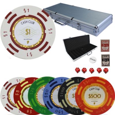 Image de Ensemble de 500 jetons 14gr série CASH CLUB - SUR MESURE 