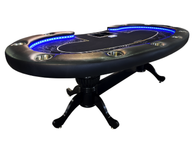 Image de 16542 16524  ULTIMATE DEALER POKER TABLE 96'' with wooden legs   PRESALE ONLY