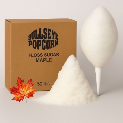 Image de Sucre à barbe à papa BLANC – Saveur à l'érable – 50 lbs