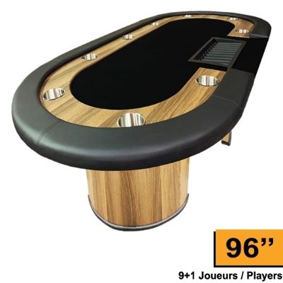 Supreme dealer poker table 96 inch for 8 players plus dealer