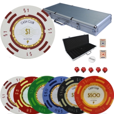 Image de Ensemble de 500 jetons 14gr série CASH CLUB '' CASH GAME''